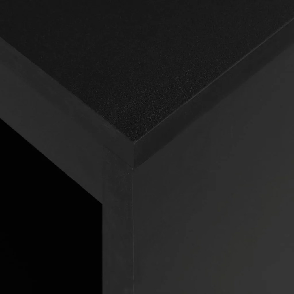 Mesa de bar com prateleira preto 110x50x103 cm