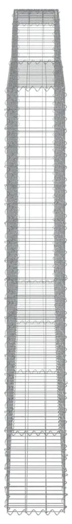 Cestos gabião arqueados 4pcs 400x30x220/240cm ferro galvanizado