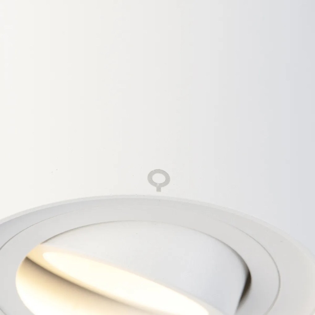 Foco de trilho moderno monofásico branco - Rondoo Up