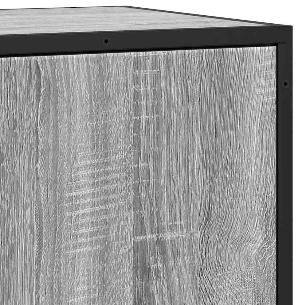 Aparador 68x35x76 cm deriv. de madeira/metal cinzento sonoma