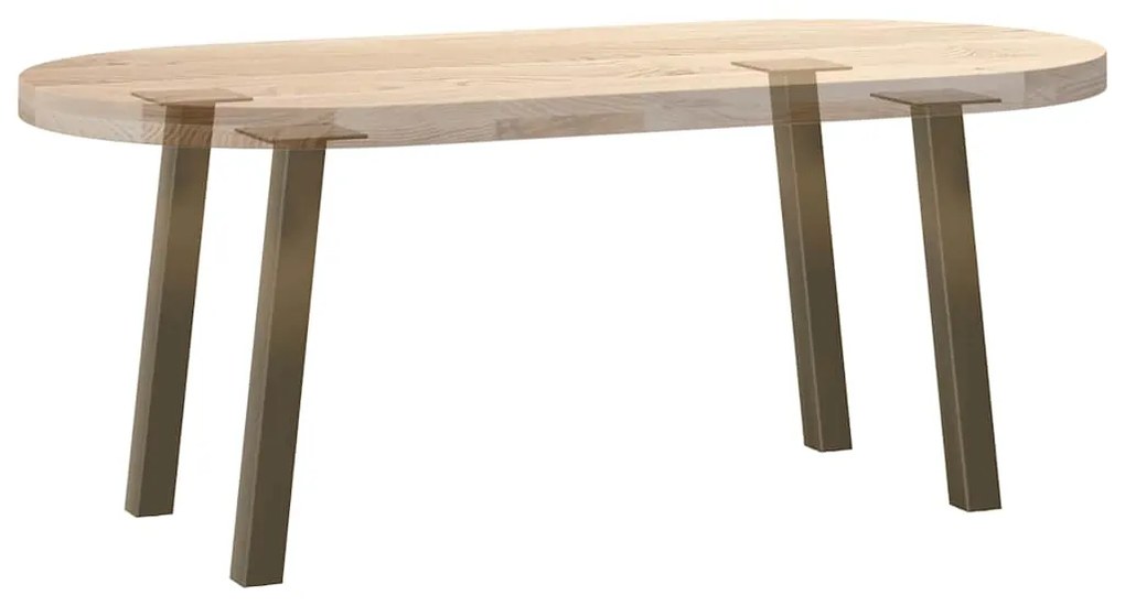 Pés para mesa de centro 4 peças aço natural 42 cm aço
