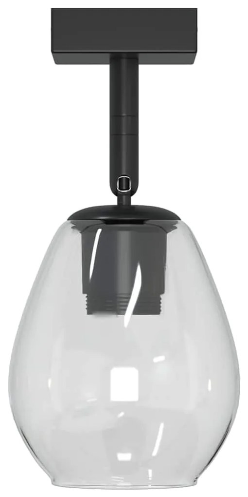 Luminárias de Teto vidaXL com Abajur de Vidro Ajustável Antracite E27