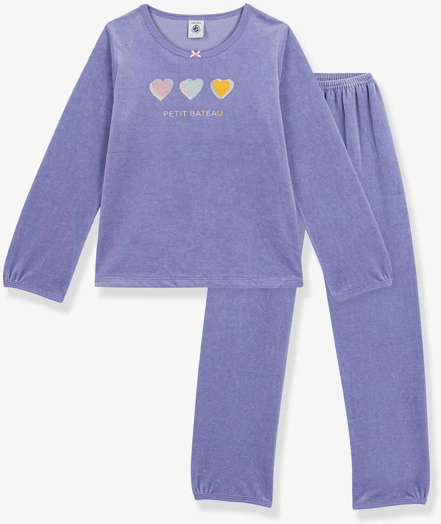 Pijama PETIT BATEAU criança com corações azul