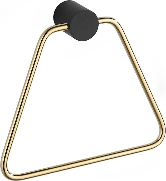 Mexen Aron suporte de toalha, preto/dourado - 7088132-57