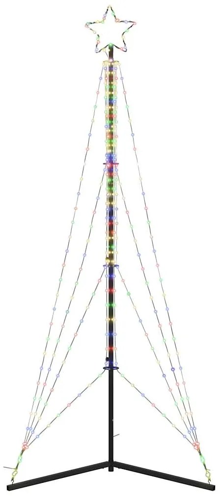 LED Árvore de Natal 483 LEDs Coloridos 240 cm