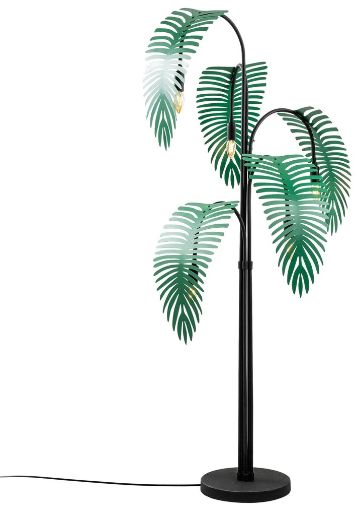 Candeeiro de Pé Palm – Preto/Verde – 71 x 71 x 157 cm