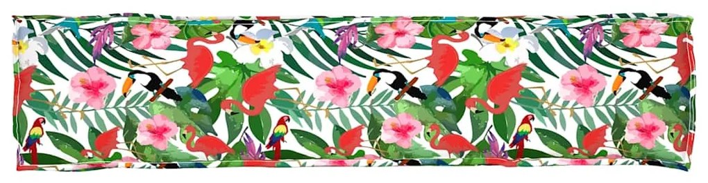 Almofadas de Palete para Banco 2 pcs Selva Tropical 180x40x8 cm Tecido