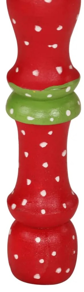 Mesa de centro pintada à mão mangueira maciça vermelho