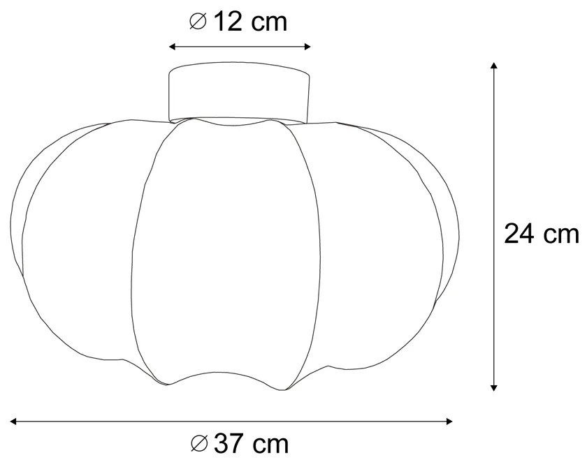 Plafond Japandi Branco 37cm - Plu Asyesha Japandi