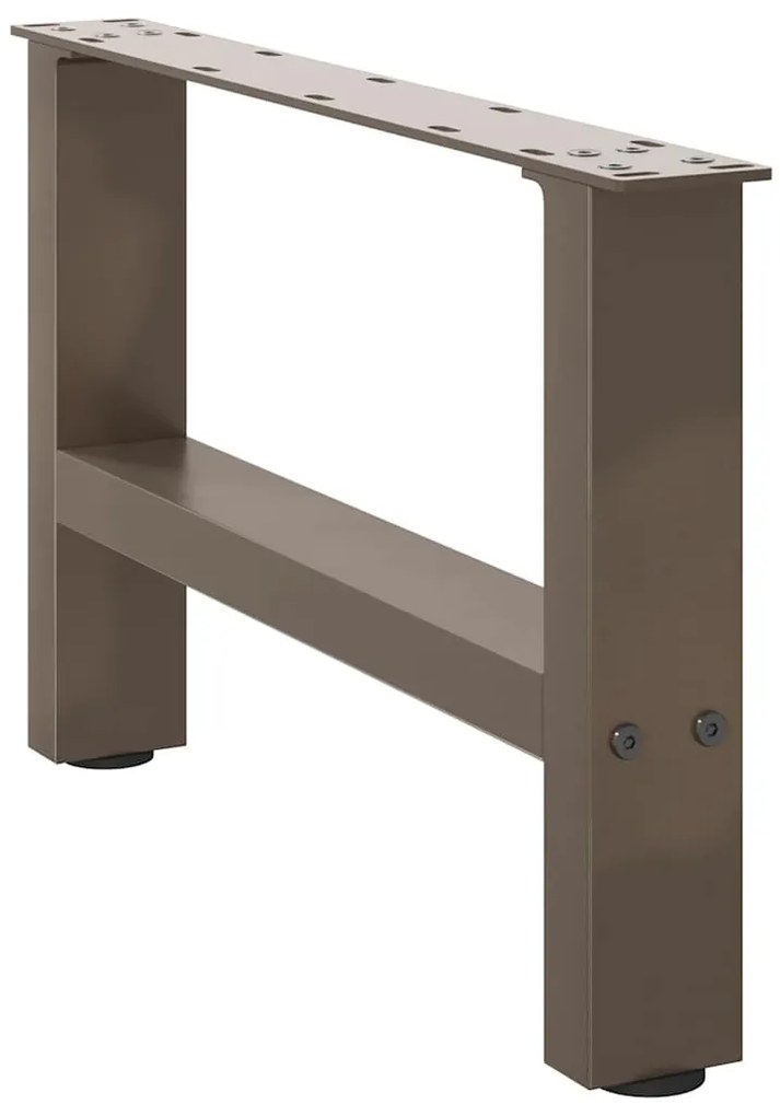 Pés para mesa de centro em aço natural, 2 peças, 50x(30-31) cm, aço