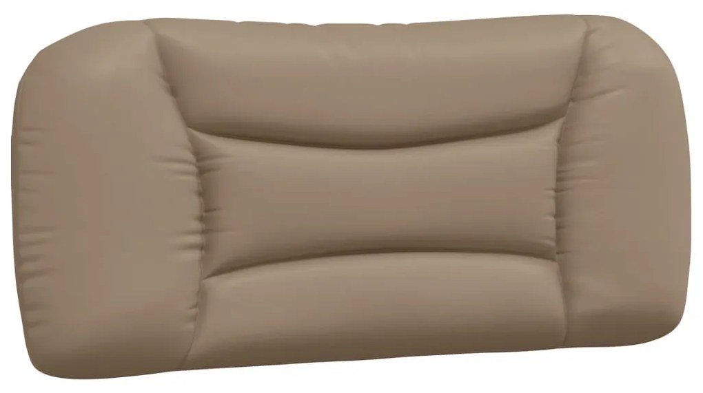 Estrutura cama cabeceira 90x200 cm couro artificial cappuccino