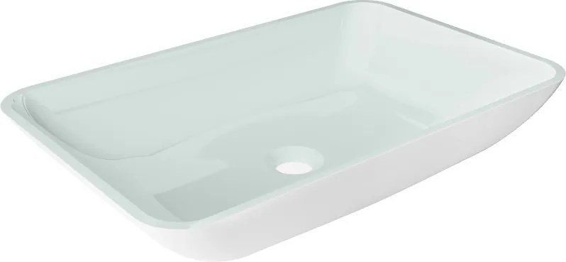 Mexen Megan lavatório de vidro de encastrar 56 x 36 cm, branco - 24135630