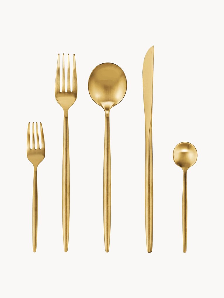 Conjunto de talheres escovados Shimmer, vários tamanhos