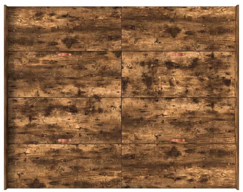 Estrado de cama com arrumação Carvalho fumado 150 x 200 cm