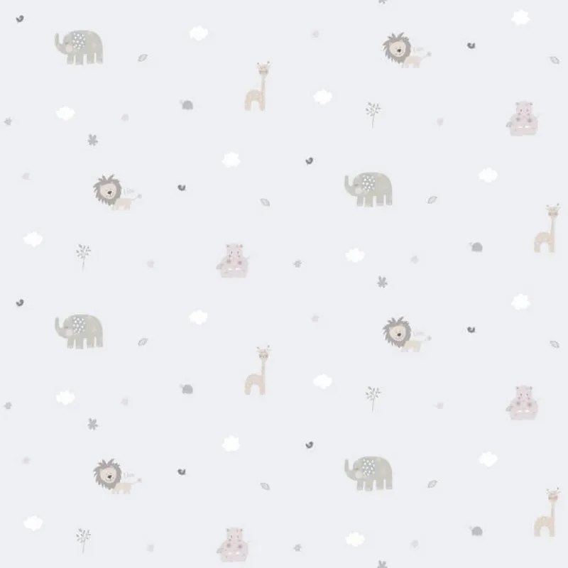 Papel Infantil LULLABY 222-2 Jungle gris