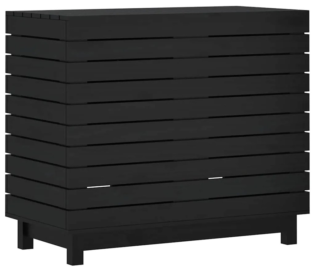 Cesto de roupa suja 88,5x44x76 cm madeira de pinho maciça