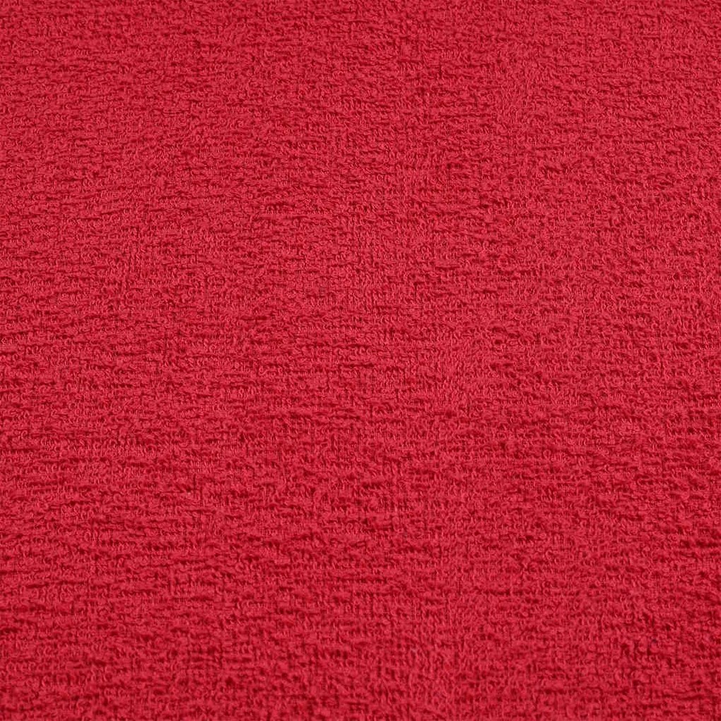 6pcs Conjunto toalhas banho 360 gsm 100% algodão vermelho