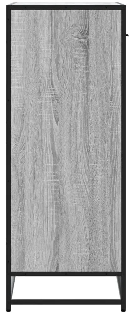 Sapateira 75x38x97,5 cm deriv. de madeira/metal cinzento sonoma