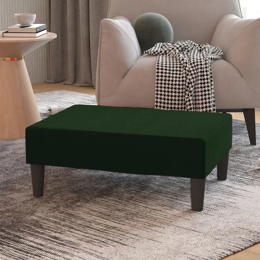 vidaXL Apoio de pés 78x56x32 veludo verde-escuro