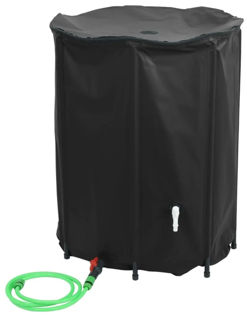 Depósito de água dobrável com torneira 1350 L PVC