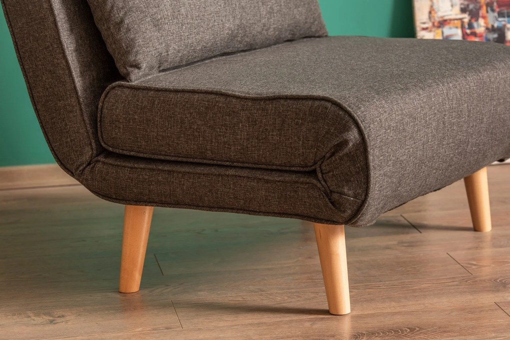 Sofá-Cama Folde – Cinzento Escuro – 180 x 80 cm