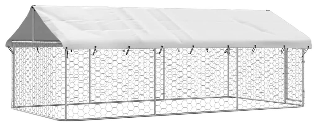 Canil de exterior com telhado 400x200x150 cm
