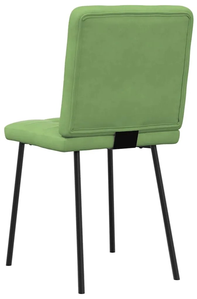 Cadeiras de jantar 6 pcs veludo verde-claro