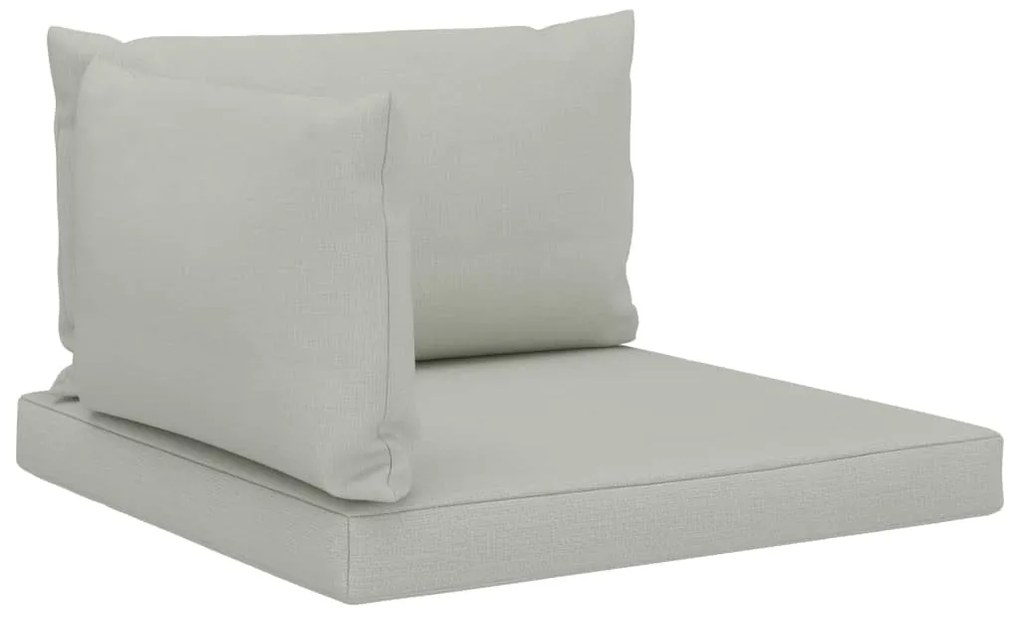 vidaXL Almofadões para sofás de paletes 3 pcs tecido bege