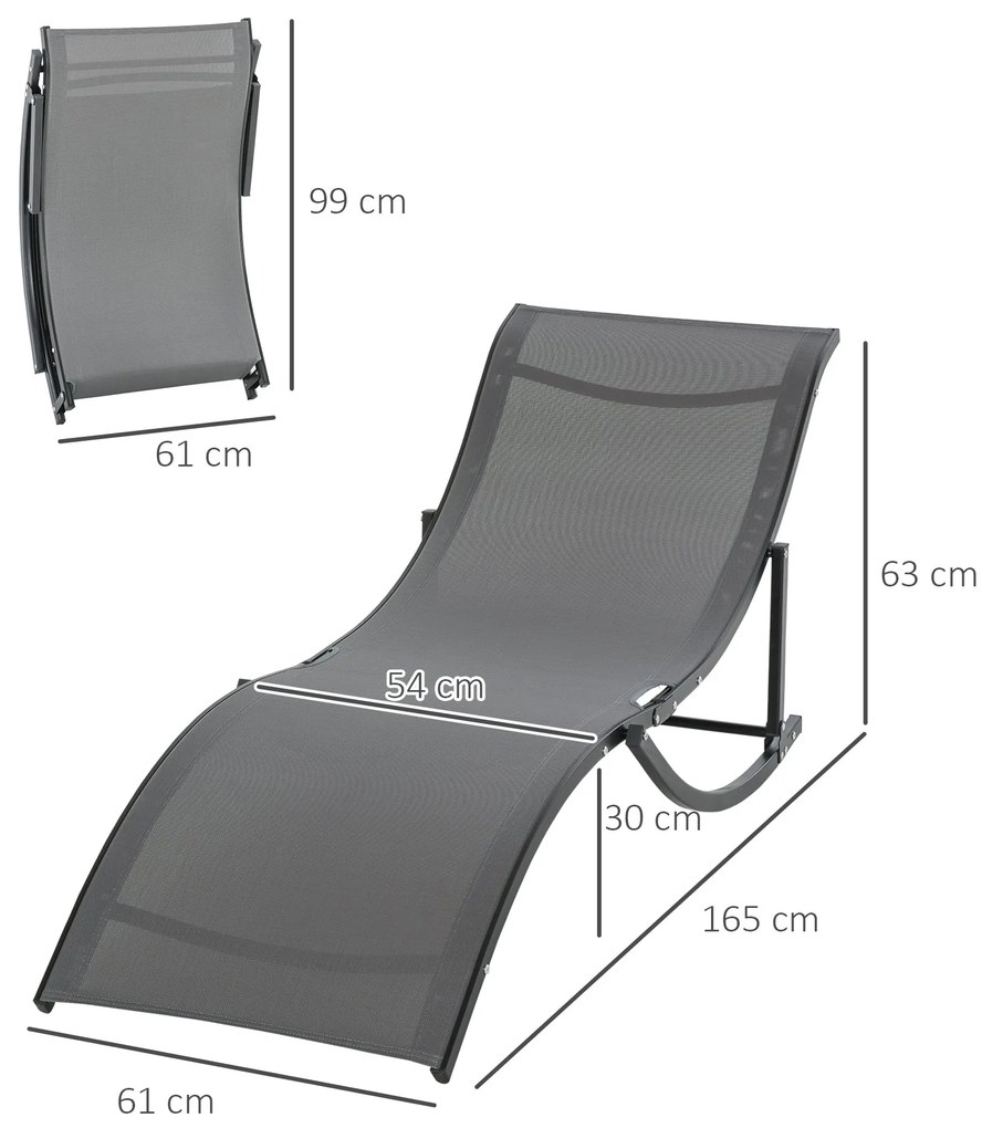 Conjunto 2 Espreguiçadeiras Ergonômicas Dobráveis em Forma de S com Es