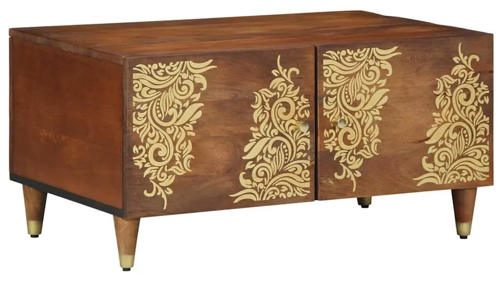 vidaXL Mesa de centro castanho mel 80 x 50 x 40 cm