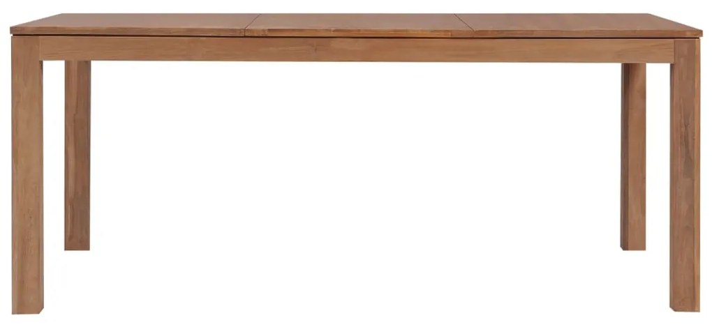 Mesa de jantar teca maciça com acabamento natural 180x90x76 cm