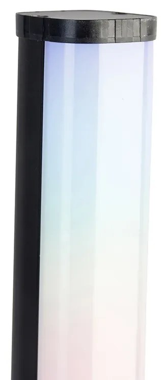 Candeeiro de mesa preto com LED, comando remoto e RGB - Arnold Moderno
