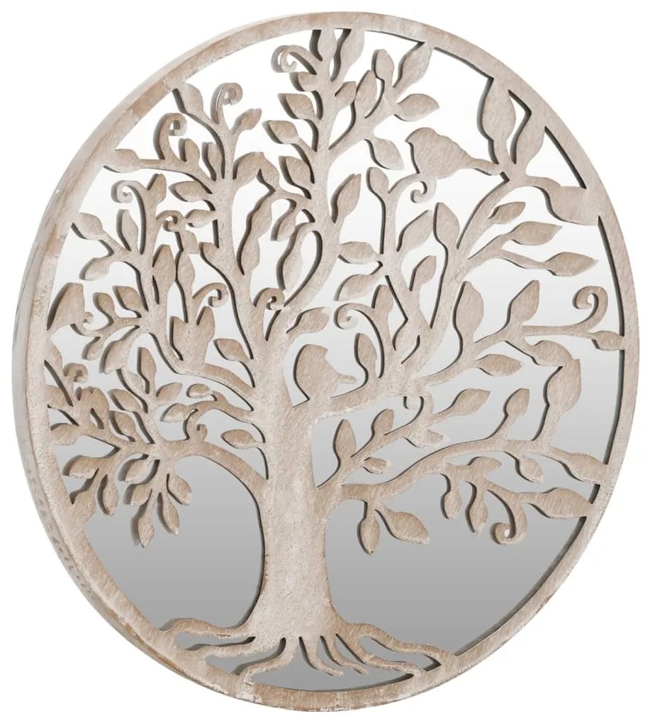 Espelho de jardim p/ uso exterior ferro 60x2,5 cm cor de areia