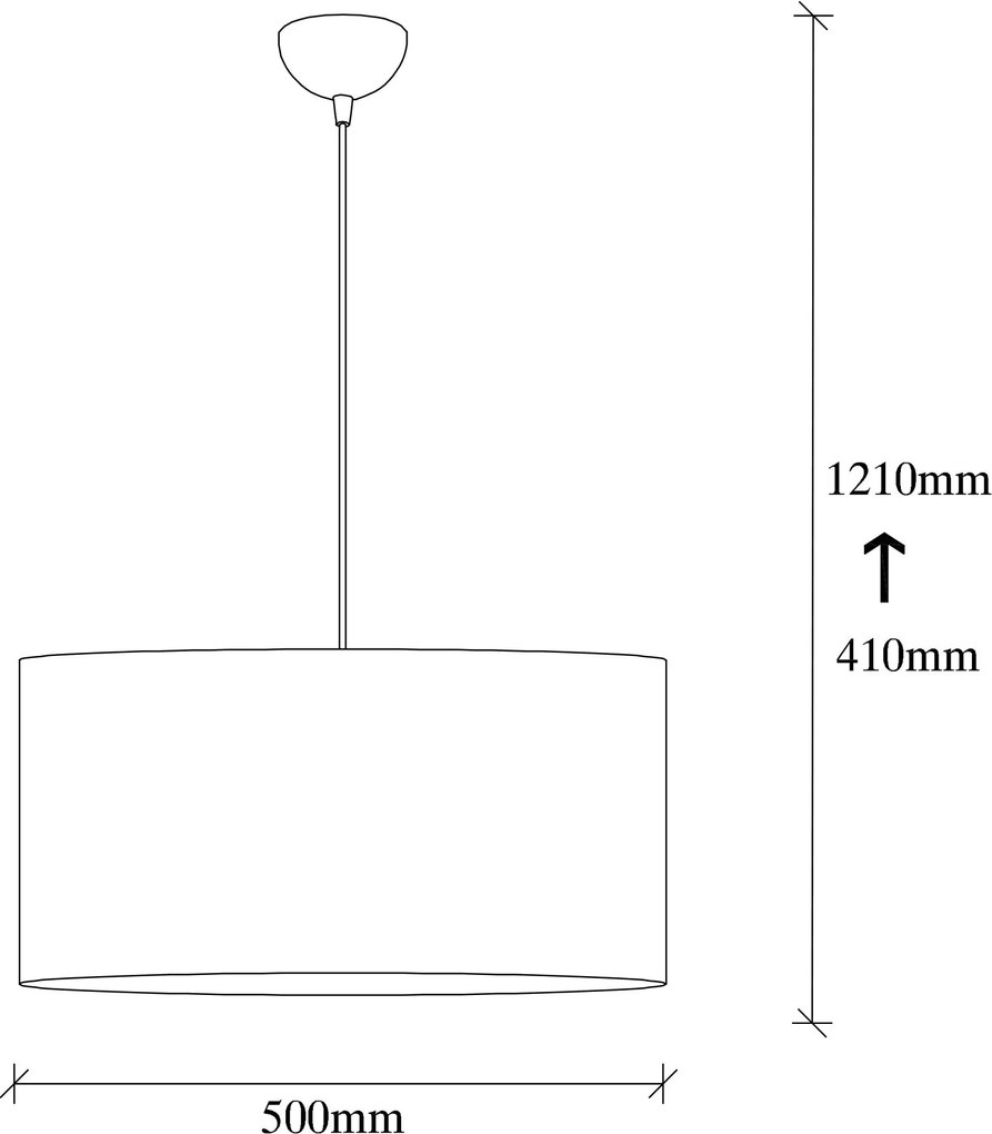 Chandelier Abajur – Preto – 50 x 50 cm