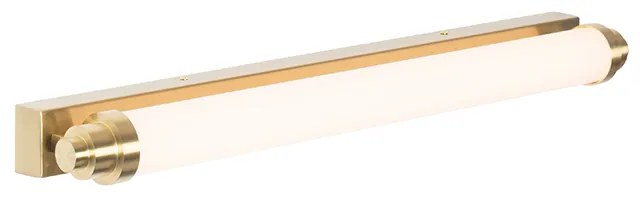 Candeeiro de parede branco com dourado incl. LED 3-step dimmer IP44 - Yordi Clássico / Antigo