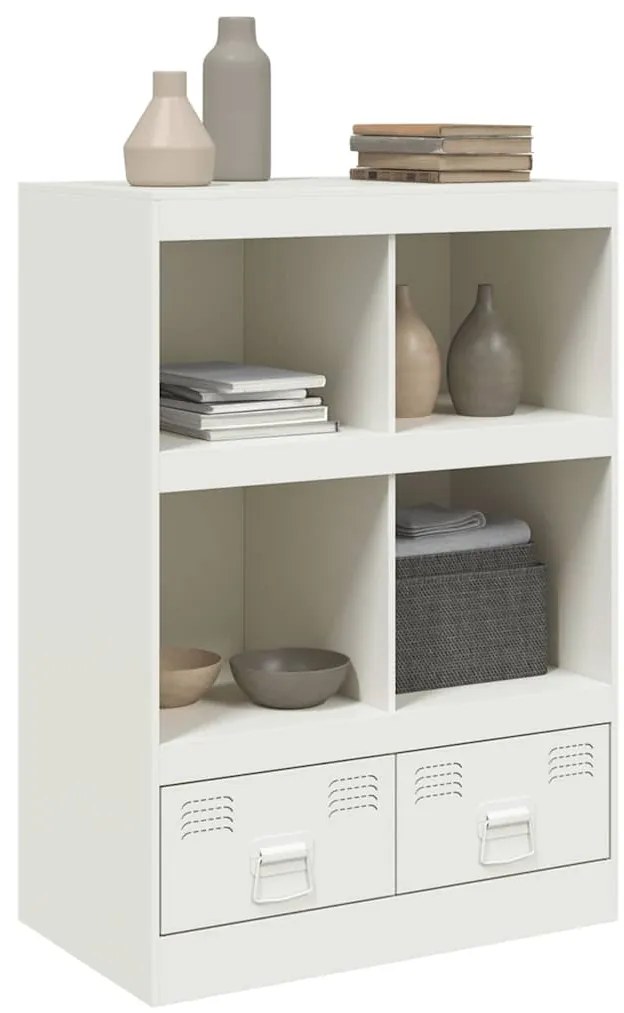Aparador alto 67x39x95 cm aço branco