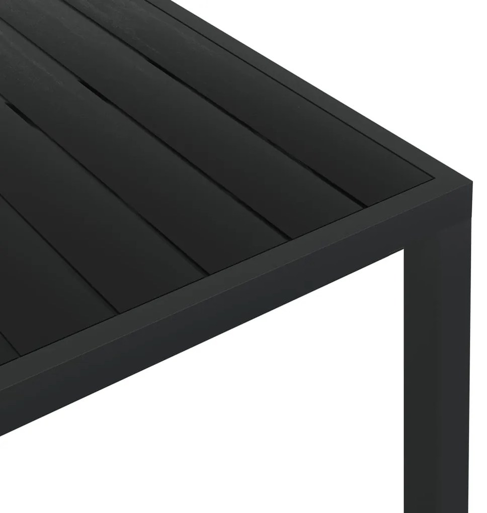 Mesa de jardim em alumínio e WPC 185x90x74 cm preto