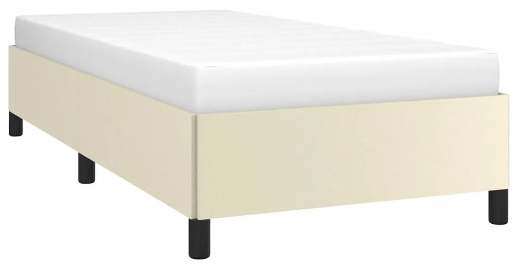 Estrutura de Cama Salu em Couro Artificial Creme - 80x200 cm - Design