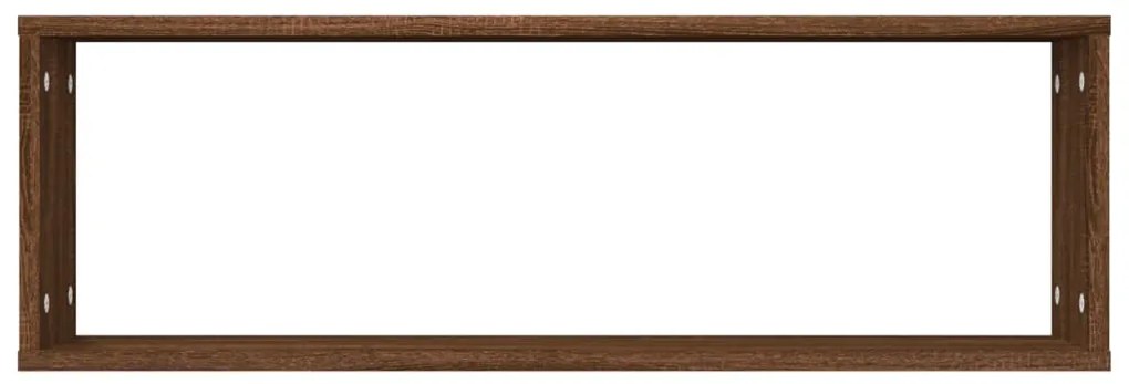 Prateleiras em cubo 4pcs derivados de madeira carvalho castanho