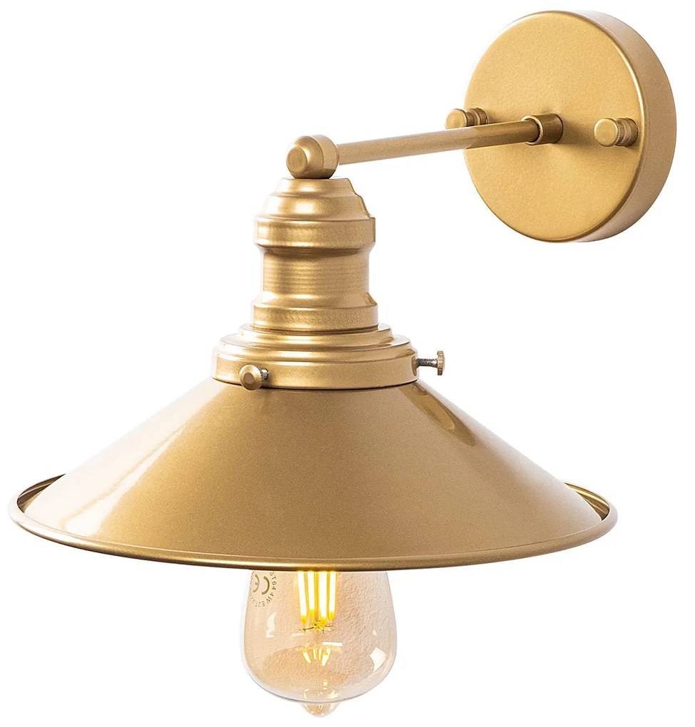 Aplique de Parede Conical – Dourado – 24 x 27 x 20 cm