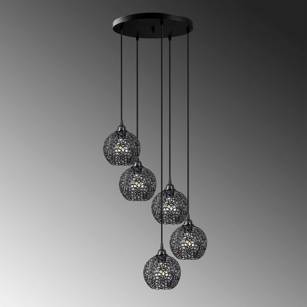 Chandelier Hay – Preto – 44 x 44 x 113 cm