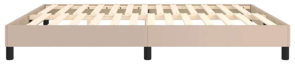 Estrutura de cama 160x200 cm couro artificial cappuccino