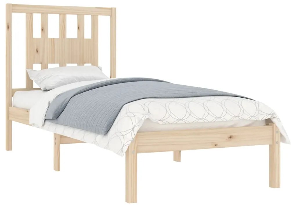 Estrutura de cama 90 x 200 cm pinho maciço