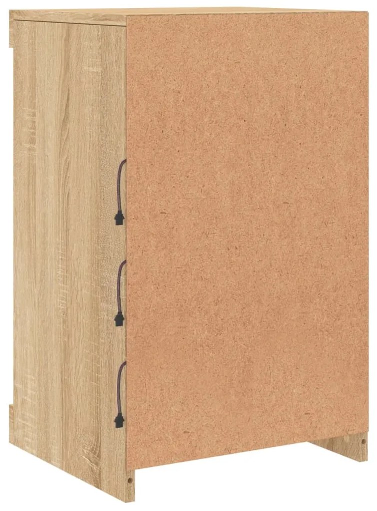 Aparador com luzes LED 41x37x67 cm carvalho sonoma