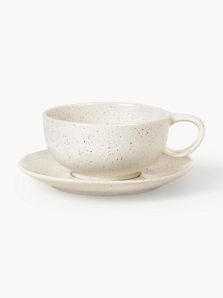 Handmade Tea Cup Nordic Vanilla with Saucer