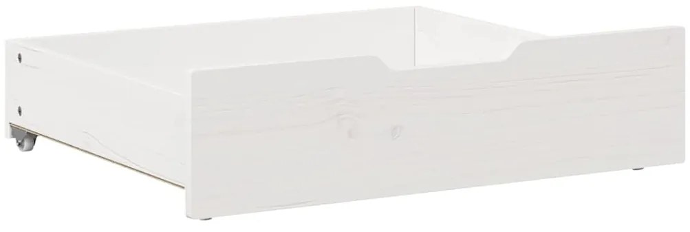 Gavetas para cama 2 pcs 65x55x17 cm pinho maciço branco
