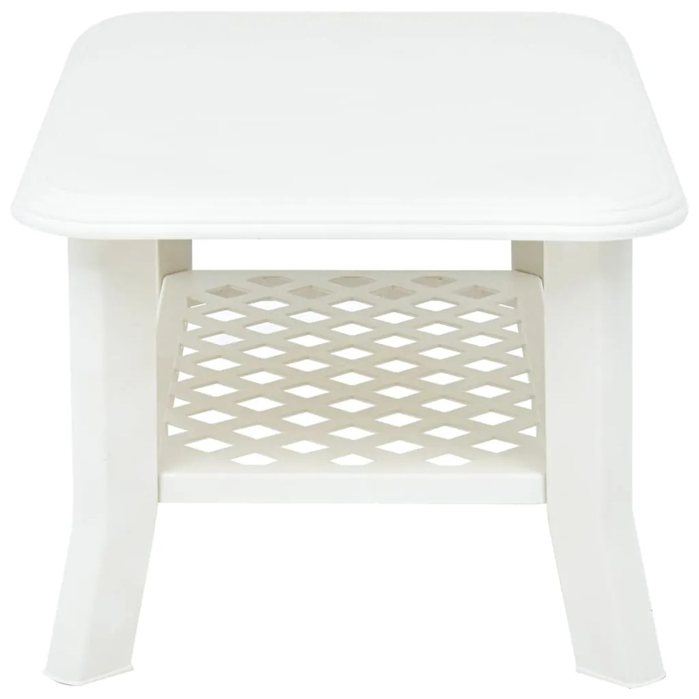 Mesa de centro 90x60x46 cm plástico branco