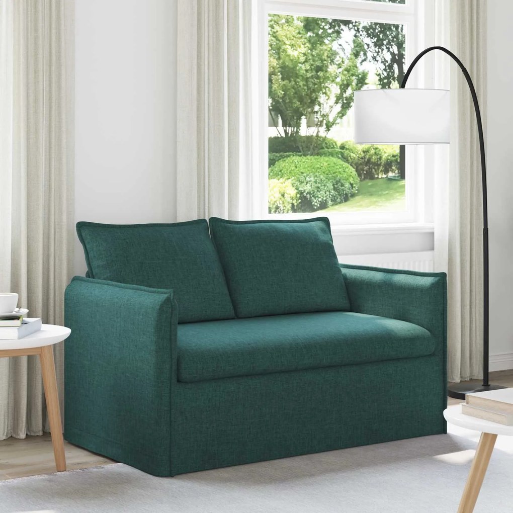 vidaXL Sofá Verde Escuro 136 x 82 x 85 cm tecido