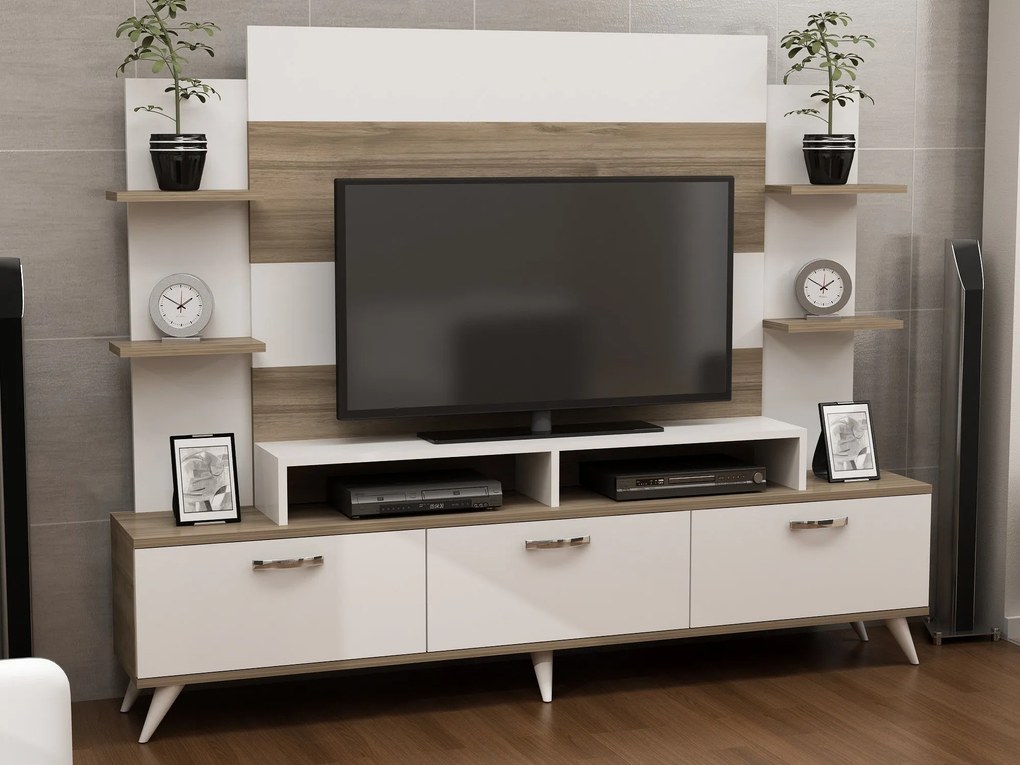 Unidade TV Diana – Branco e Nogueira – 180 cm x 143 cm x 30 cm