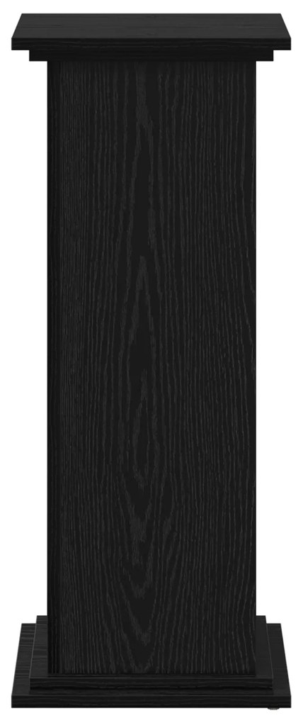 Suporte para Plantas Carvalho Preto 33x33x80 cm Madeira Revestida